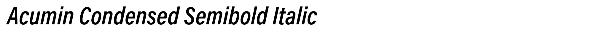Acumin Condensed Semibold Italic image